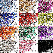 50 Types de Strass pour Décoration d'Ongles, Nail Art, 2mm