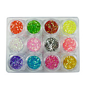 12 vernis à paillettes couleurs d'art poudre poussière décoration