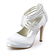 YUSRA - Escarpins Mariage Talon Aiguille Satin