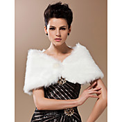 fausse fourrure occasion spéciale de mariage / châle en ivoire avec fermeture perle