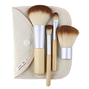 4pcs brosse en nylon avec manche en bambou
