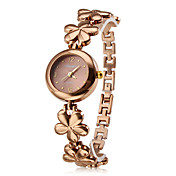 femmes en alliage mode de style analogique montre bracelet à quartz (bronze)
