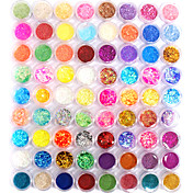 Ensemble de 72 Strass Colorés pour Décoration d'Ongles