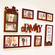 Family Theme Photo Frame Collection Wall - Lot de 7