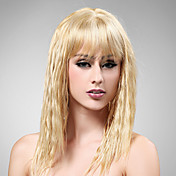 capless nature à long synthétique de haute qualité apparence légère et perruque blonde cheveux bouclés (0463-lpp515)