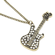 Antique Copper guitare collier de Zircon