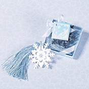 finition argent avec de la glace de flocon de neige signet bleu gland