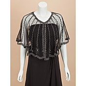 superbe mariage en mousseline de soie sans manches / châle occasion spéciale (plus de couleurs)