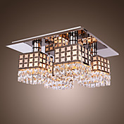 FOUNTAINBLEAU - Lampe de Plafond Cristal - 4 slots à ampoule
