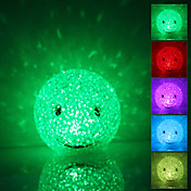Sourire visage en forme de cristal coloré LED Night Light Lamp (3xLR44)