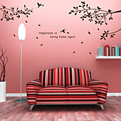 [XmasSale]botaniques bricolage mots stickers muraux bonheur arbres lavable stickers muraux