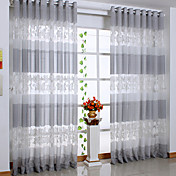 (Une paire) feuille contemporain voilage