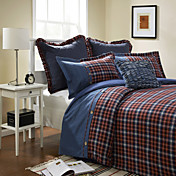 3-pièces à carreaux jacquard housse de couette en flanelle