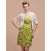 veste belles manches de demi dentelle de mariée / mariage wrap