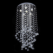 Crystal Light plafond perlé avec 3 lumières