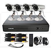 4 canaux DVR CCTV système (4 caméra extérieure étanche avec vision nocturne 15m)
