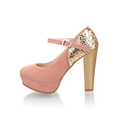 Suède talon pompes avec morceaux Parti Boucle / chaussures de soirée (plus de couleurs)