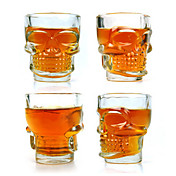 [XmasSale]Refroidir Skull verre 2,5 oz Tir Whiskey Bière (4-pack)