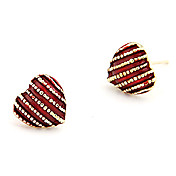 modèle de coeur en alliage sweety les boucles d'oreilles de femmes (couleurs assorties)