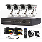 4 Système DVR CCTV canal avec contrôle PTZ (4 caméra extérieure imperméable à l'eau)