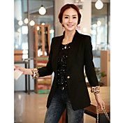 Un seul bouton Slim Cut Leopard Doublure coupe-vent femmes