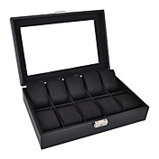 Mode cuir et en alliage Boîte à bijoux unisexe