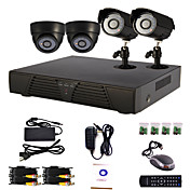 4 canaux Maison et Office System CCTV DVR DIY (P2P en ligne, 4 D1 Recording)