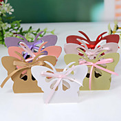 boîte de faveur papillon avec des découpes (jeu de 12)