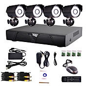 4 canaux Maison et Office System CCTV DVR (P2P en ligne, 4 caméra extérieure)