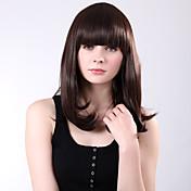 Capless longue plein boum synthétique de haute qualité Brown ailes ondulées