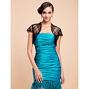 Élégante soirée courte en dentelle manches / Wrap Casual / veste