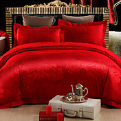 4 pièces jacquard housse de couette de style de mariage