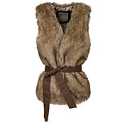 Col en fausse fourrure Casual / Parti Vest