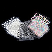 50PCS conception 3D Nail Art Stickers Conseils (mélangé des couleurs aléatoires)