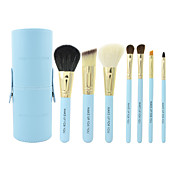 7pcs Portable Blue Makeup Brush Set