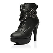 [XmasSale]chaussures bottes de mode talon aiguille cheville bottes pour femmes avec boucle et le rivet