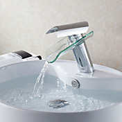Moderne design en verre bec cascade lavabo robinet