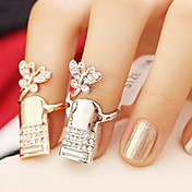 [XmasSale]Papillon strass Anneau Nail (couleur aléatoire)