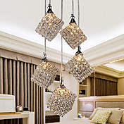 étincelante moderne de 5 pendentif de lumière dans la conception cristal (220v-240v)