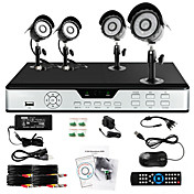 Zmodo 4 système extérieur du CCD 600TVL IR CCTV 65 pieds de la maison de surveillance de caméra de sécurité
