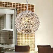 cristal brillant 3 pendentif lumière en forme de globe (220v-240v)