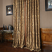 (Deux panneaux) michelle Luxury® rococo vitage fleurs jacquard économie d'énergie rideau