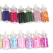 48 Couleurs Verre bouteille Nail Art Déco Modèles aléatoires