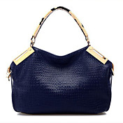 MIQIANLIN Fashion Crocodile Casual Veins PU cuir Sac / messager (bleu foncé)