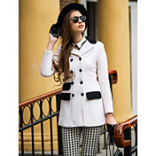 TS doubles breatsed poches de contraste Tailored Manteau Collar