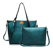 Vert Pu cuir vintage classique de loisirs de Heavenland femmes deux pièces de sac