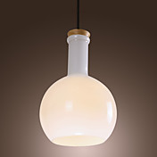 Lustre chic de 60w avec abat-jour en verre dans la conception du flacon (E27/E26)