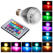 E27 9W Intégrer RGB LED Light Bulb Globe avec télécommande (85-256V)