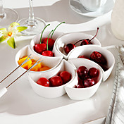 Snack Plats, Ensemble de 6, Blanc