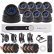 CCTV Système de surveillance 8CH DVR H.264 Kit Channel (8pcs 420TVL 1/4 CMOS caméra dôme)